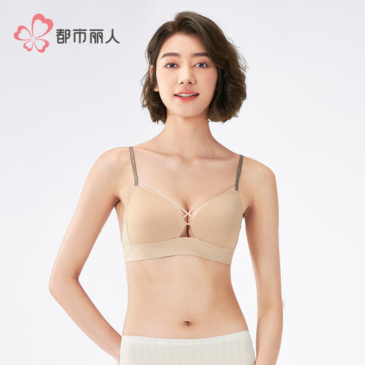 都市丽人无痕B杯无痕内衣薄泳布无钢圈常规文胸LBH5A1 商品图1