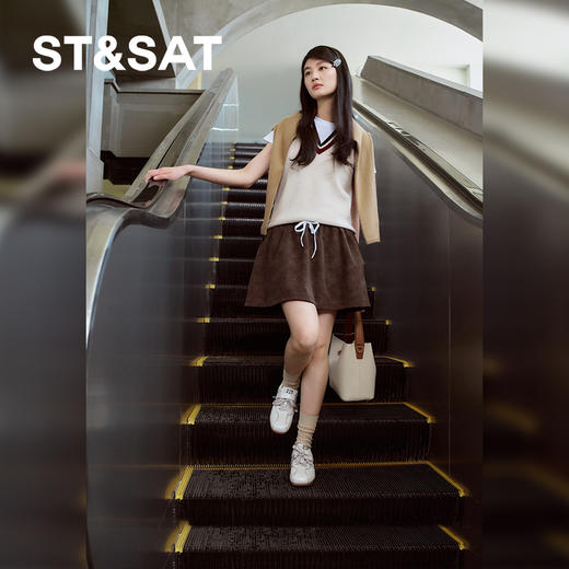 星期六粉色休闲透气软底芭蕾德训鞋SSD1112E7K 商品图4