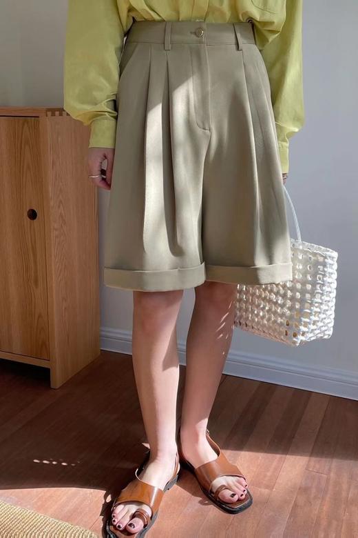 LNNNS 卡其色休闲百搭随性五分短裤 17940 商品图0