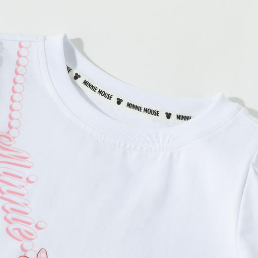 迪士尼【甜心米妮凉感T恤】25夏季新款女童舒适凉感短袖运动休闲T恤ZD2ES024* 商品图7