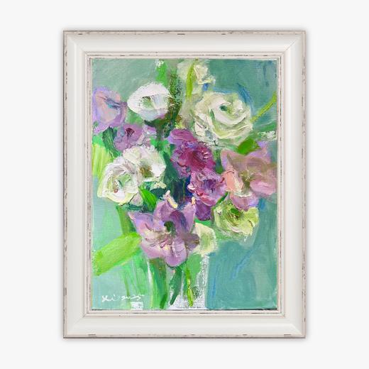 张西《女神的礼物》油画39CM*29CM 手绘油画布雅致小品【YH0054】 商品图0