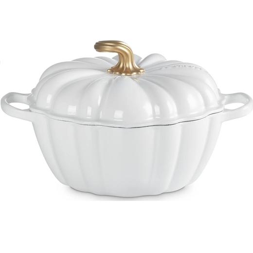 法国进口（Le Creuset）酷彩南瓜铸铁锅24cm3.7L白色 商品图0