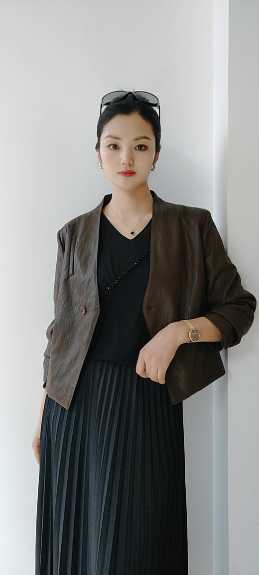 48M001斜钻V领网纱高弹时尚打底 商品图9