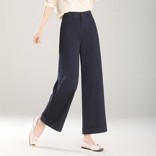 高腰潮流阔腿裤，韩版简约时尚优雅女士休闲裤YX-XBMY6619 商品图2