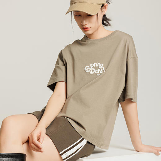 weyo夏季女宽松休闲字母印花T恤显瘦舒适透气短袖上衣多款百搭T恤任选 商品图2