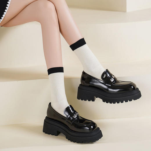 Westory2025年春季方头厚底乐福深口单鞋S25AM59251 商品图1