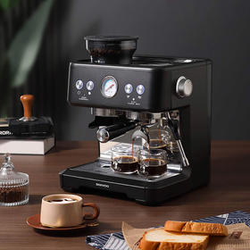 大宇（DAEWOO）咖啡机家用商用研磨一体式小型半自动咖啡机_DY-KF22C