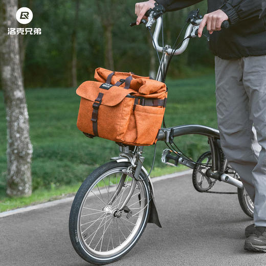洛克兄弟小布车复古车头包折叠自行车前包车把包城市通勤骑行背包 商品图2