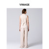 VIMAGE纬漫纪通勤气质廓形纯色无袖背心马甲上衣2025夏季新款V2313953 商品缩略图4