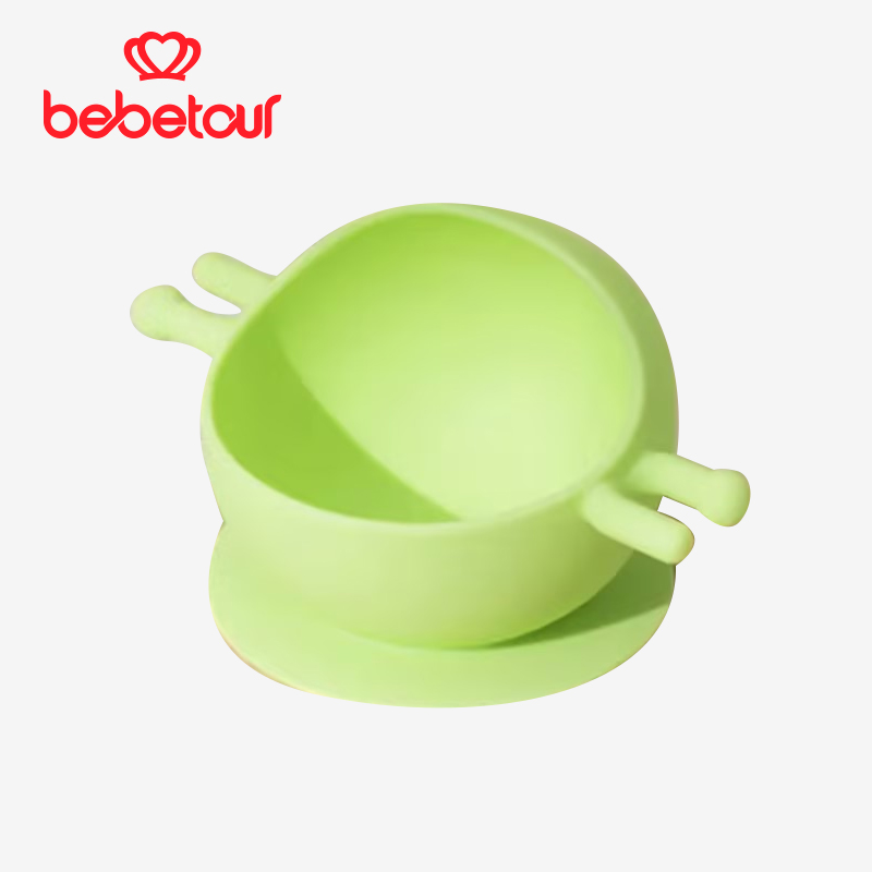 bebetour宝宝辅食碗婴儿专用吸盘碗防摔学吃饭训练硅胶碗辅食餐具