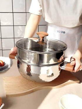 ✨【品牌直发】日式YOPO第三代五层钢316L雪平锅汤锅🔥面世啦，汤锅界天花板，煮饭爱好者的武器，🌟24cm3-5人煲汤火锅必备！