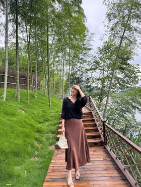 火桐hooton 金色年华 重磅醋酸半裙242BQ6203