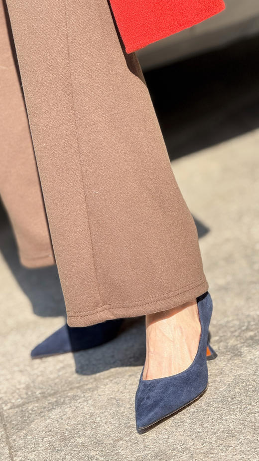 Westory2025年春季绒面尖头高跟简约通勤百搭浅口单鞋W25AE57961 商品图5