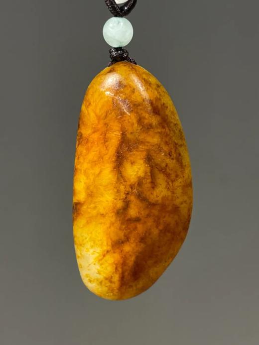 雕詩文褐红沁籽料白玉原石吊坠，顺丰包邮 商品图9