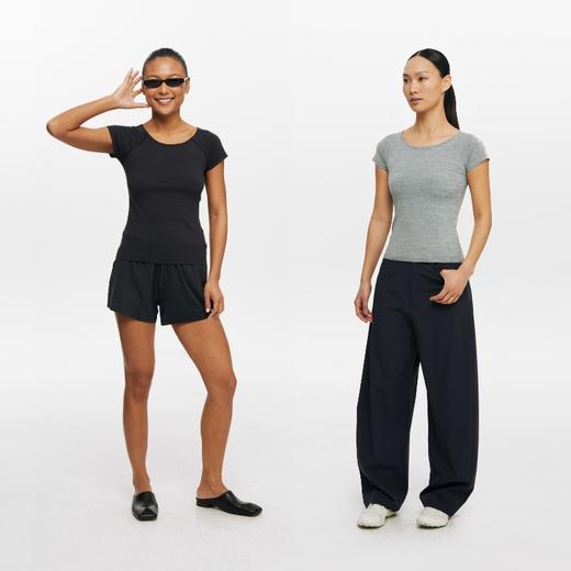 oneup运动插肩合身短袖T恤 商品图4