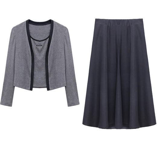 洋气优雅三件套连衣裙，气质修身简约时尚妈妈裙子YX-KSY-XZJ05 商品图4