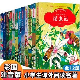 正版书籍 12册彩图注音版昆虫记海底两万里爱的教育安徒生童话格林童话爱丽丝漫游奇境记小学生一二三年级课外阅读儿童名著