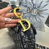 配盒子Dior升级版面料 迪澳了刺绣老花马鞍包 商品缩略图1