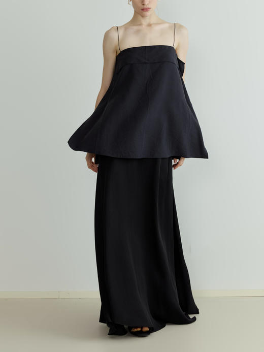 DONSEE10｜DS10SS2502-B 黑色垂褶质感吊带上衣 商品图11