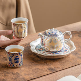 聚陶堂·非遗大师郑文强鎏银茶具系列 | 手工绘制，栩栩如生，纤毫毕现