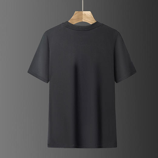 【桑蚕丝】【DSK】大依优型大码短袖T恤宽松圆领t纯色圆领重磅体恤衫冰丝男士胖子 商品图1