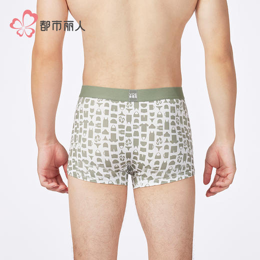 都市丽人潮流时尚人棉平角60S木莱尔平角裤FKHC12 商品图3