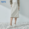 NUTS夏季新品时尚优雅修身开叉气质百搭半身裙女326062362B 商品缩略图0
