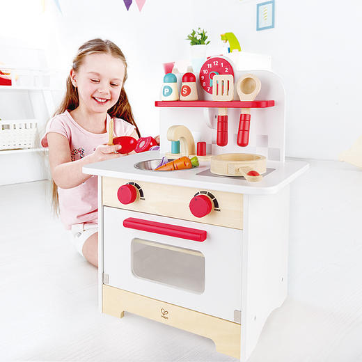 Hape(德国)早教启蒙玩具过家家木质仿真厨具复古厨房男女孩礼物E8118 商品图0