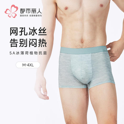 都市丽人简约基础锦纶平角网眼冰丝平角裤FKHC24 商品图0