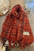 Say Something 新年红复古红格子百搭围巾 21723 商品缩略图1