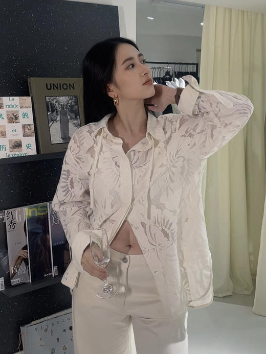 DONSEE10｜DS10SS2515-D 白色蕾丝镂空衬衫 商品图4