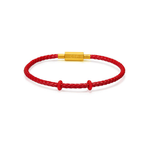 YB29-A-X005YB0016005 周大福CHOW TAI FOOK 多色铜/钢合金皮绳手绳 商品图1