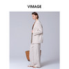 VIMAGE纬漫纪显瘦高腰直筒阔腿休闲长裤春季新款V2305906 商品缩略图2