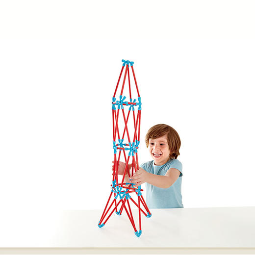 Hape竹筷积木 拼插玩具竹质创意拼搭拼插游戏DIY套装3-10岁男女小孩 E5565创意竹筷-十合一几何套 商品图0