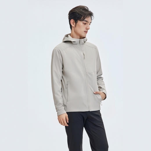 圣得西男士上衣2025年春季新款休闲时尚弹力防风连帽夹克外套男款2512932086 商品图3