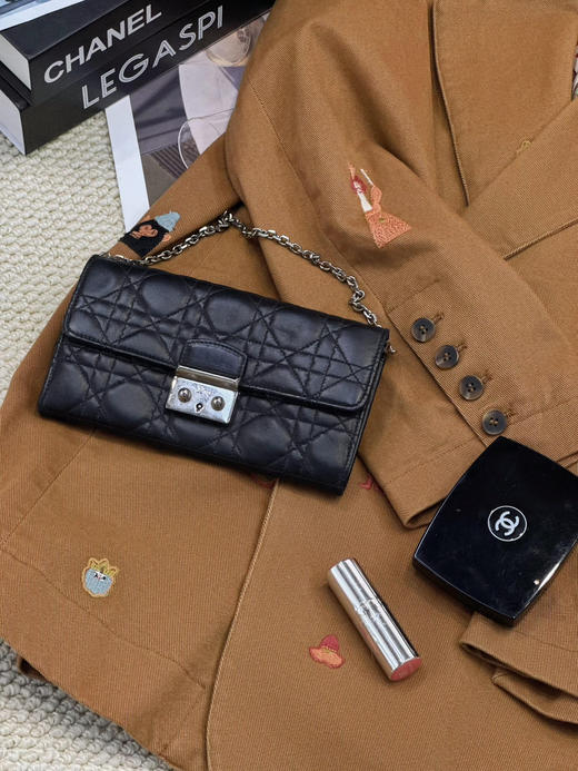Dior 黑银 羊皮 woc 链条包 商品图0