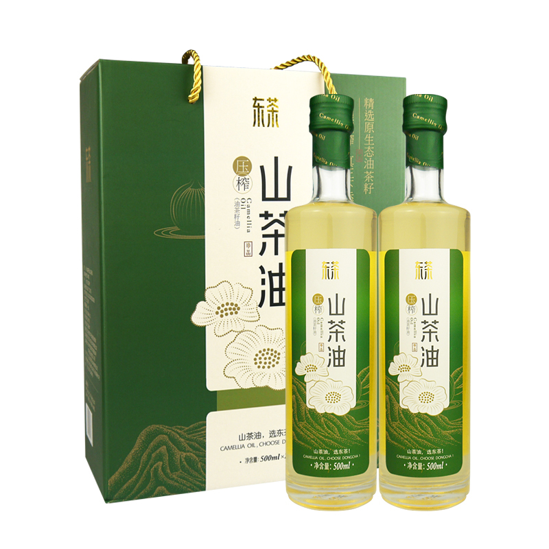 东茶物理压榨山茶油（礼盒）500ML*2