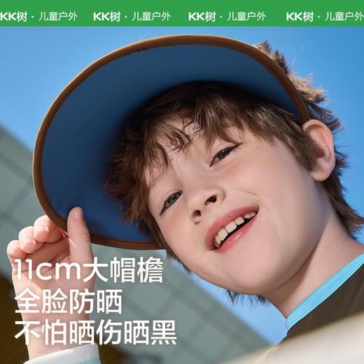 [屁侠推荐]KK树儿童防晒帽防紫外线男童女孩运动空顶遮阳帽宝宝亲子夏季新款轻呼吸运动空顶帽 商品图2