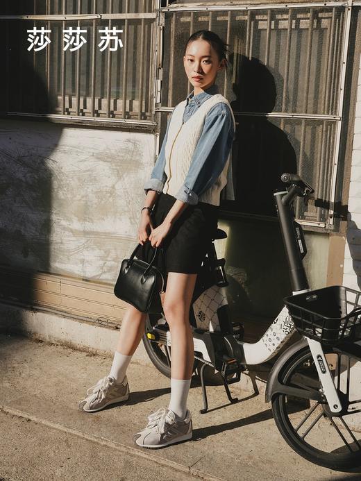 [美洋同款]ZSAZSAZSU莎莎苏 2025年春新款内增高运动休闲鞋百搭板鞋德训鞋 商品图2