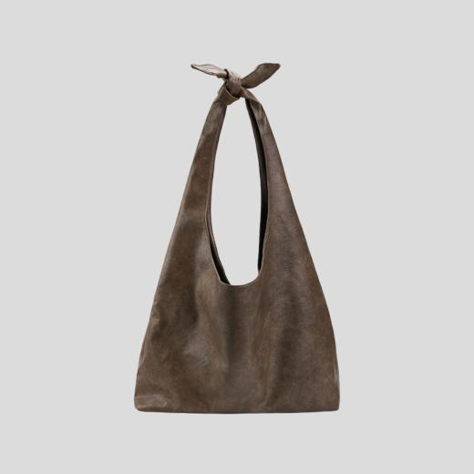 GOODBAI 23 logo编号撞色拼贴人造革打结包 商品图4