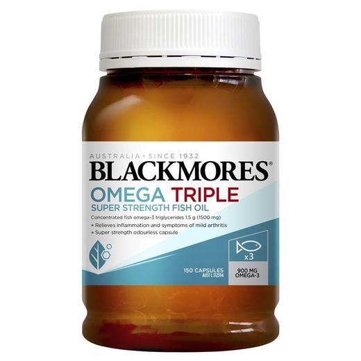 Blackmores 澳佳宝 三倍omega3高浓缩深海鱼油 150粒 商品图0