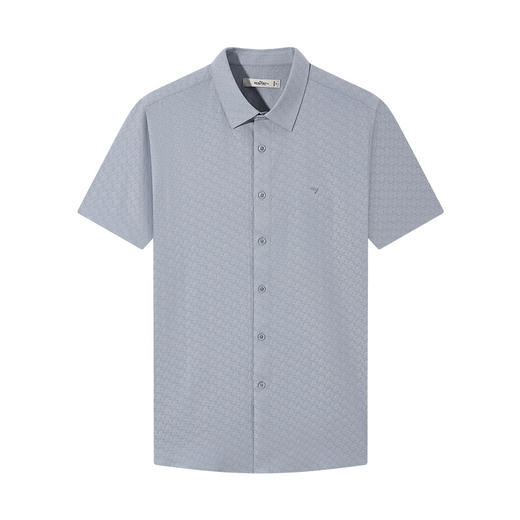 【莫代尔/提花衬衫】柒牌男士短袖衬衫夏季新品时尚潮流翻领衬衣128A71340 商品图4