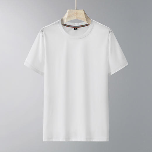 【超大码】【冰丝】【DSK】大依优型大码短袖T恤夏季男士宽松纯色圆领体恤半袖冰丝上衣凉爽透气胖子300斤 商品图7