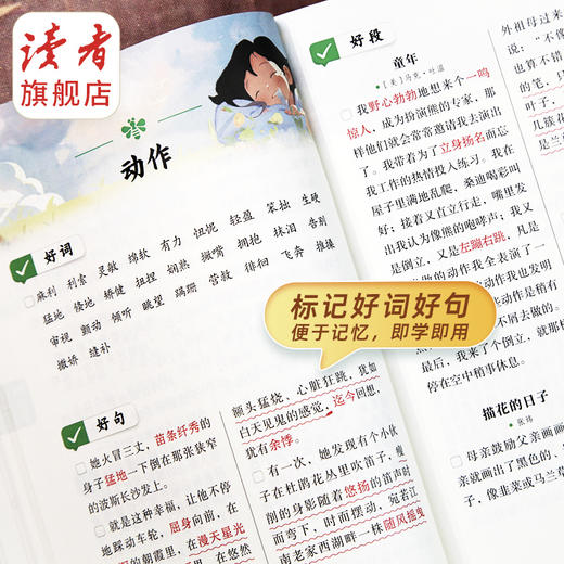 《读者》精华 好词好句好段 小学生写作宝典 读者杂志社/编 商品图7
