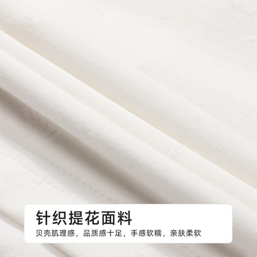 都市丽人生活家居女士正价棉质短袖套装薄针织提花短袖类LHH1E8 商品图6