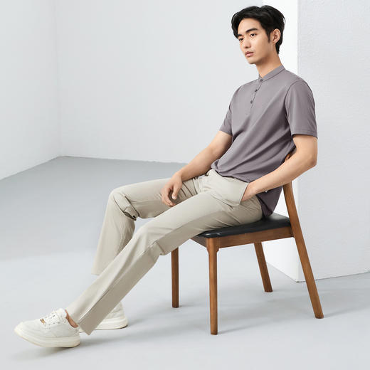 【中华立领】柒牌短袖Polo衫男夏季新品弹力透气时尚休闲立领上衣128T73180 商品图3