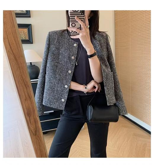 格林小香灰特殊工艺老钱风外套 商品图0