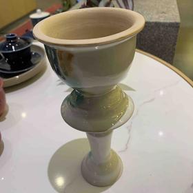 三彩烛台-华宁陶