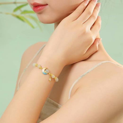 卡蒂罗/KADER 繁星伴月手串  新中式国潮幻梦星月蛇年本命年转运手饰 轻奢小众简约设计高级感 女朋友生日周年纪念礼 商品图1