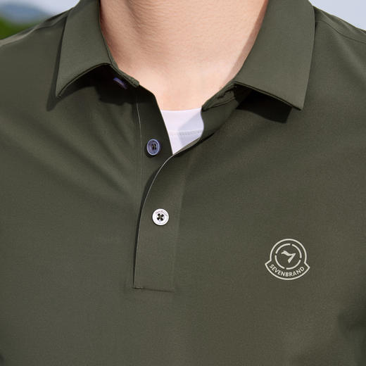 【户外/高弹/凉感/无缝】柒牌短袖POLO衫男士2025夏季新款翻领T恤128T71960 商品图2